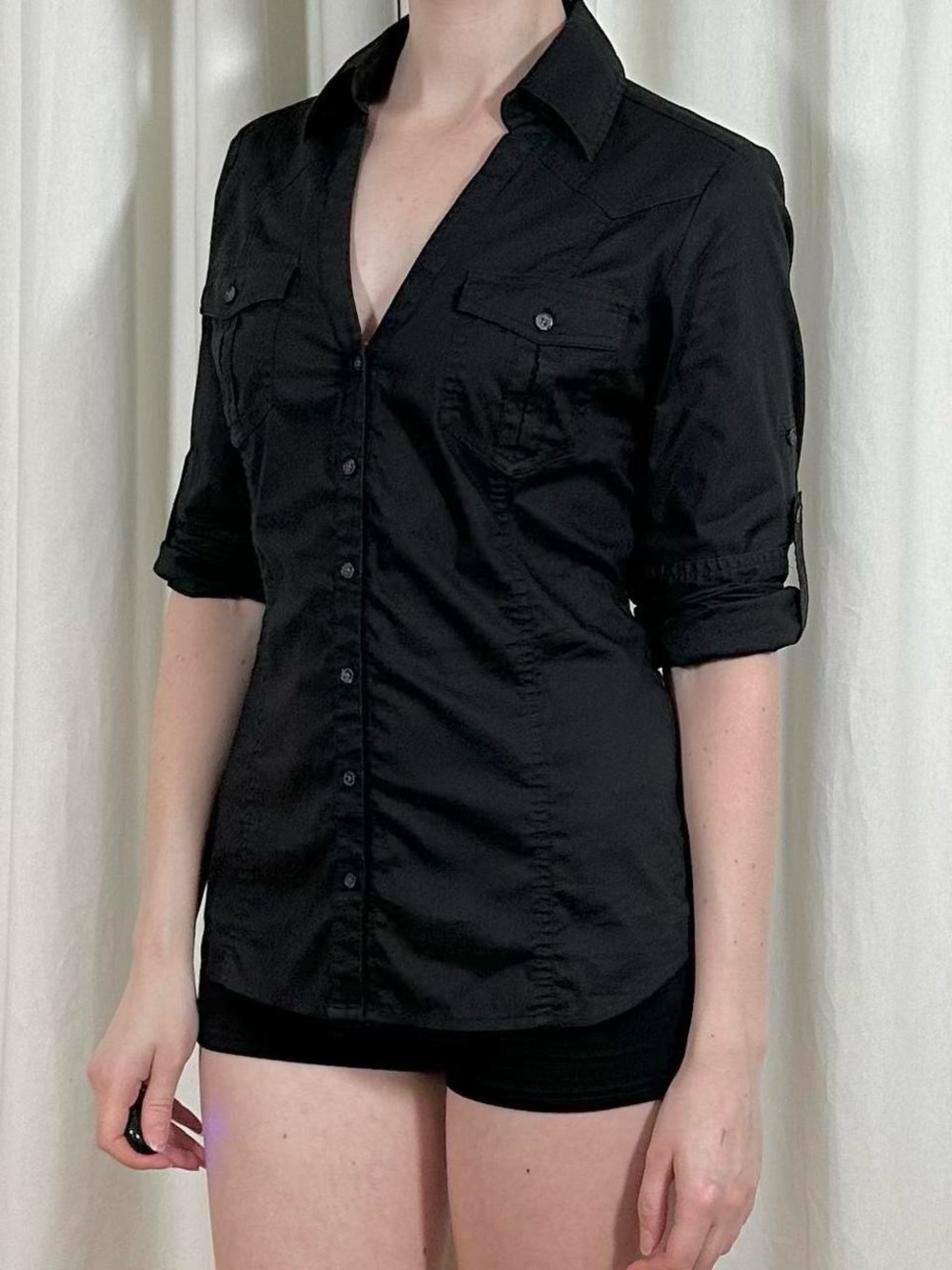 Black Button Down Shirt - Picture 5 of 8